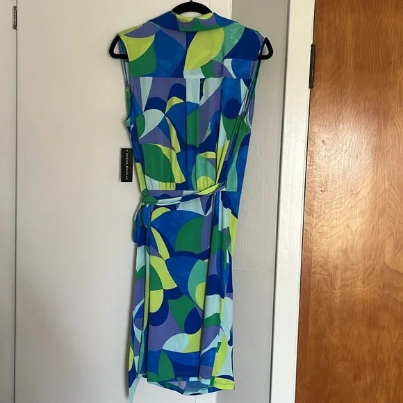 NWT Donna Morgan Wrap Collared Dress Size 16 - Picture 3 of 8